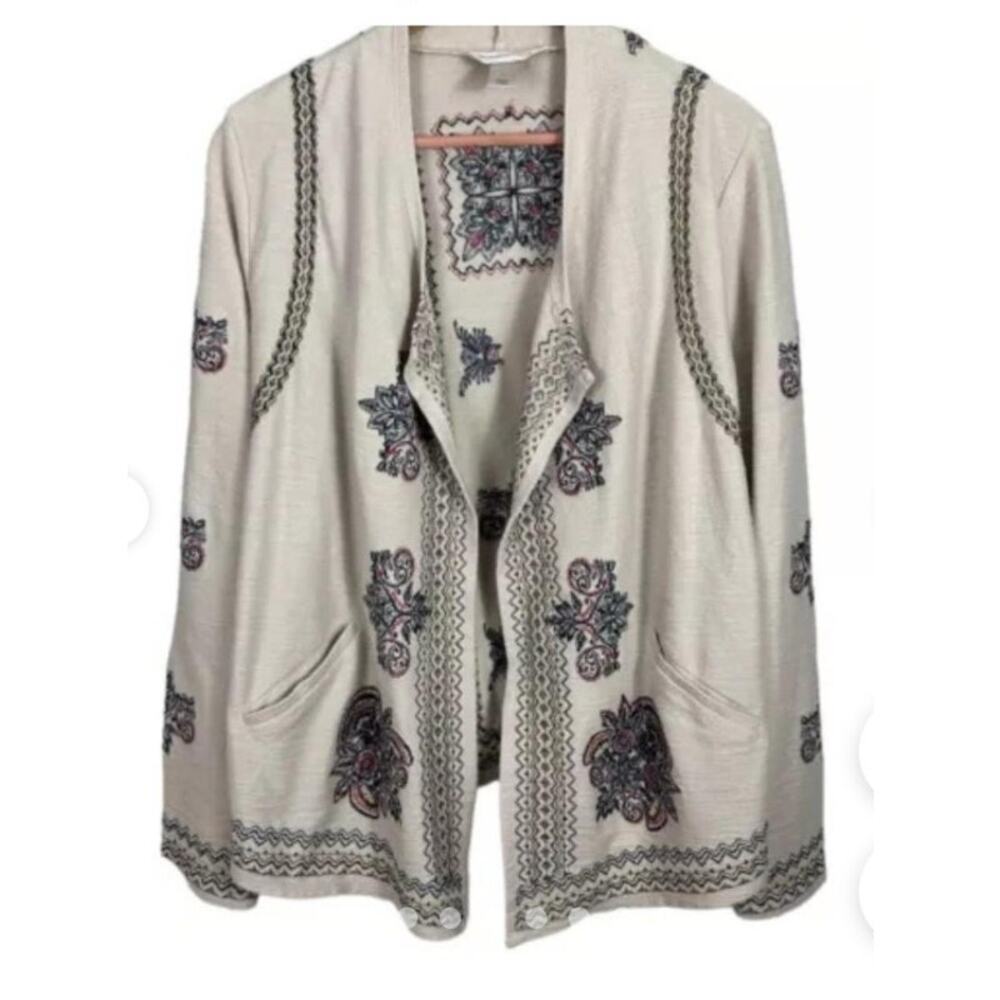 Christopher & Banks Embroidered Boho Cardigan NWOT